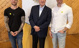 Von links: Heimleiter Pascal Kopp, Schirmherr Franz Schuhmacher und  Marcel Ferraro